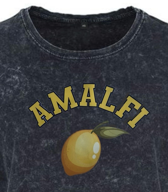 Amalfi Tee Shirt in Distressed Charcoal