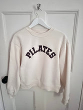 Load image into Gallery viewer, Pilates Sweatshirt Cream with Chocolate