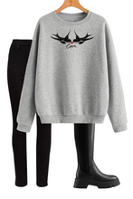 Load image into Gallery viewer, Love Birds Sweatshirt in Soft Grey.