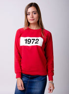Personalised Year Sweatshirt in Classic Red