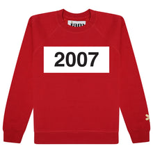 Load image into Gallery viewer, Personalised Year Sweatshirt in Classic Red