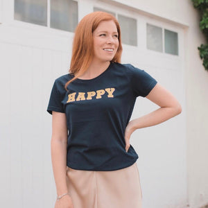 Happy Tee Shirt in French Navy