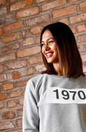 Personalised Year Sweatshirt in Chelsea Grey