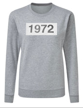 Load image into Gallery viewer, Personalised Year Sweatshirt in Chelsea Grey